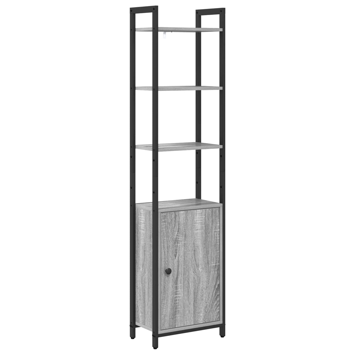 Bogskab 6 niveauer 40 x 24 x 161 cm Konstrueret træ Grå Sonoma