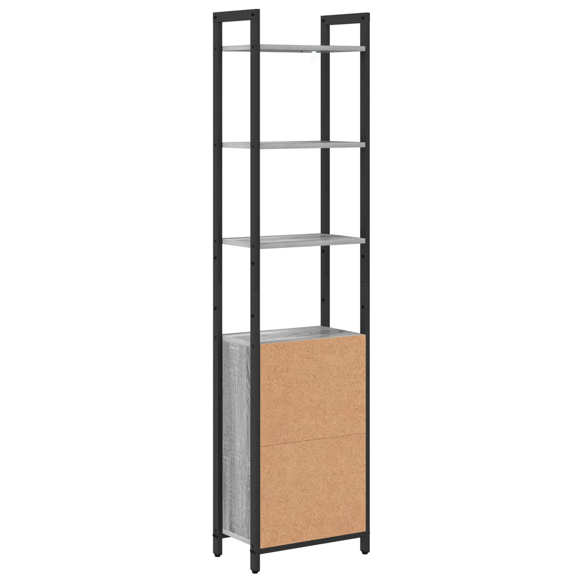Bogskab 6 niveauer 40 x 24 x 161 cm Konstrueret træ Grå Sonoma