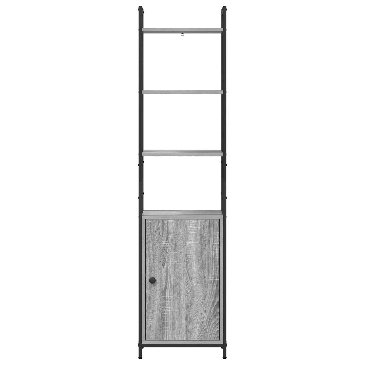 Bogskab 6 niveauer 40 x 24 x 161 cm Konstrueret træ Grå Sonoma