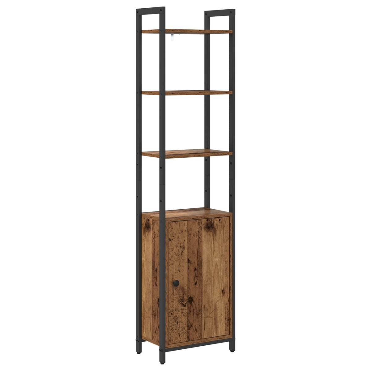 Bogskab 6 niveauer 40 x 24 x 161 cm Konstrueret træ Gammelt træ