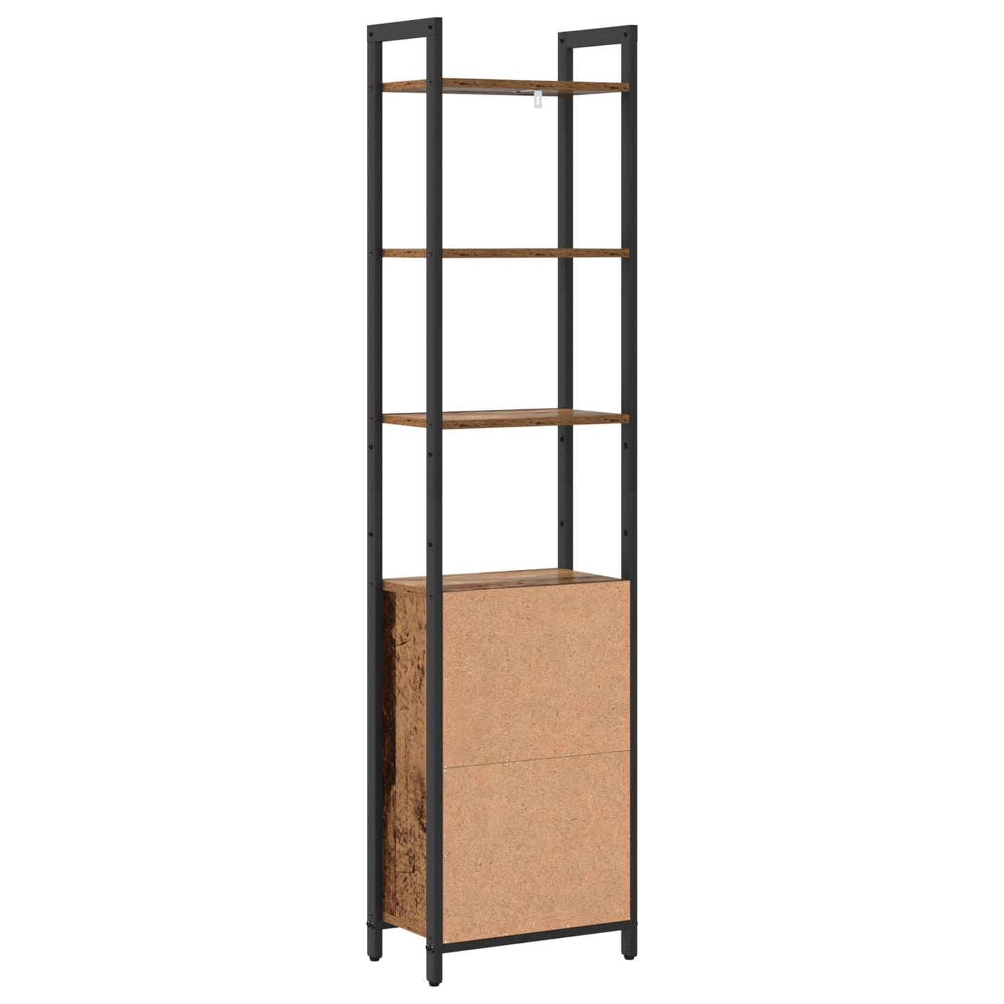 Bogskab 6 niveauer 40 x 24 x 161 cm Konstrueret træ Gammelt træ