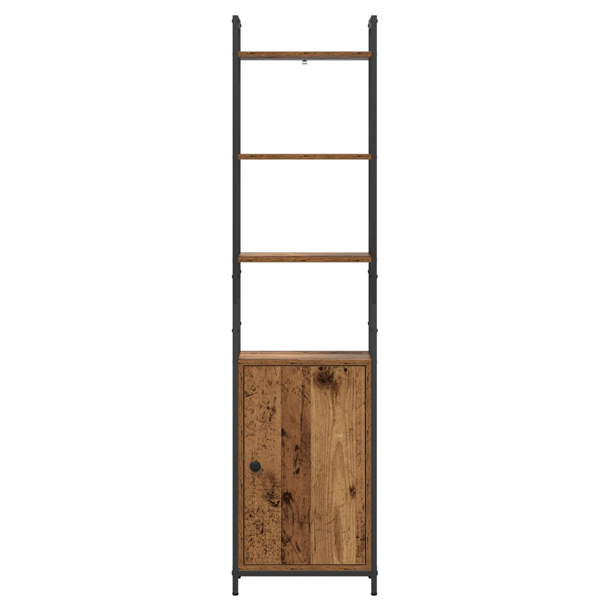 Bogskab 6 niveauer 40 x 24 x 161 cm Konstrueret træ Gammelt træ