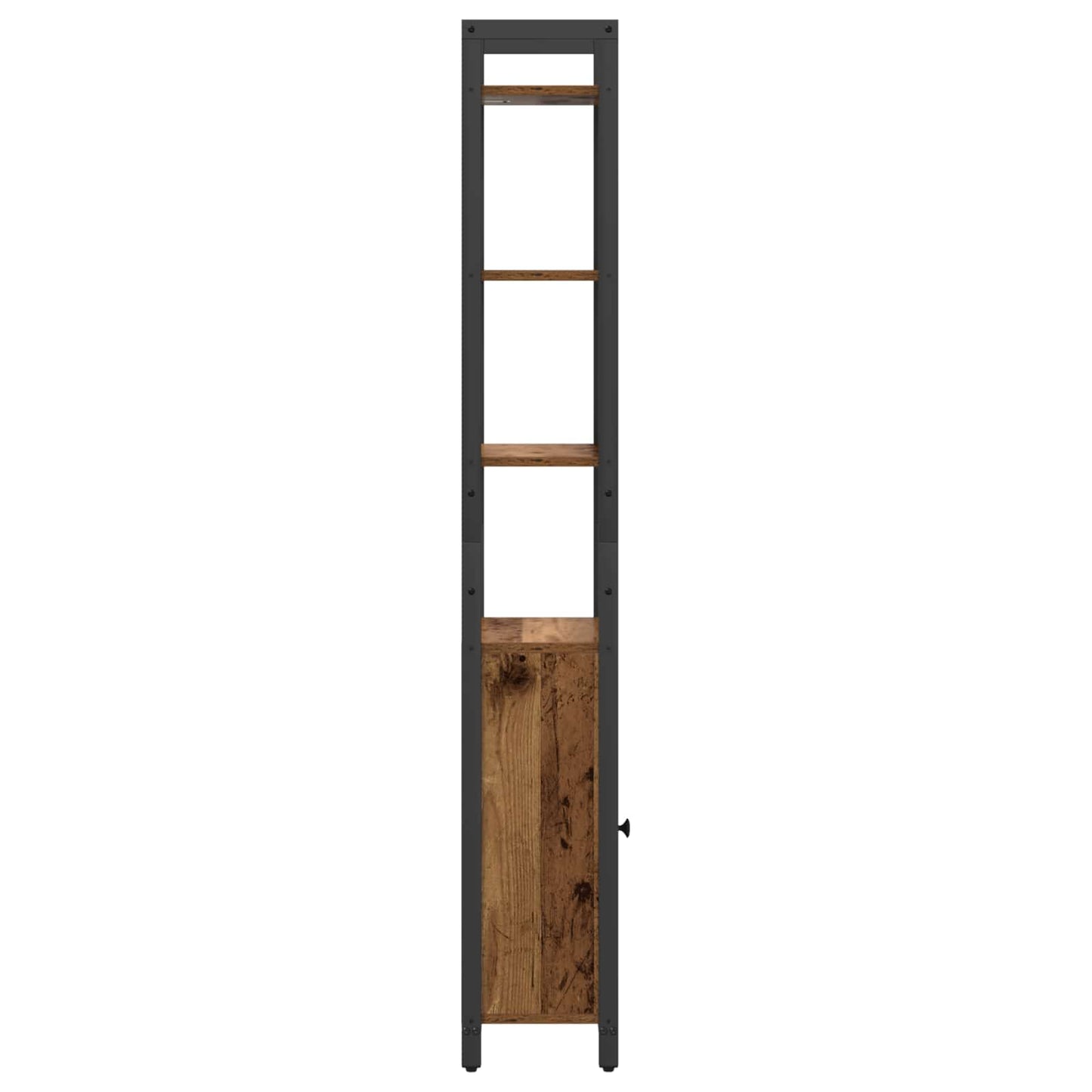Bogskab 6 niveauer 40 x 24 x 161 cm Konstrueret træ Gammelt træ