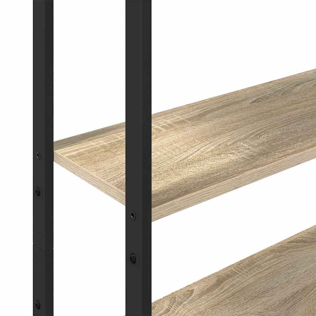 Bogskab 6 niveauer 60 x 24 x 161 cm Konstrueret træ Sonoma eg