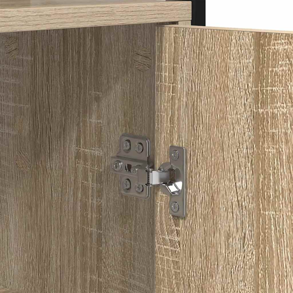 Bogskab 6 niveauer 60 x 24 x 161 cm Konstrueret træ Sonoma eg