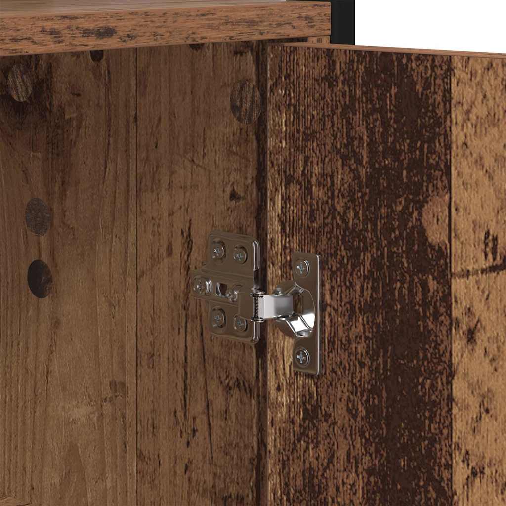 Bogskab 6 niveauer 60 x 24 x 161 cm Konstrueret træ Gammelt træ