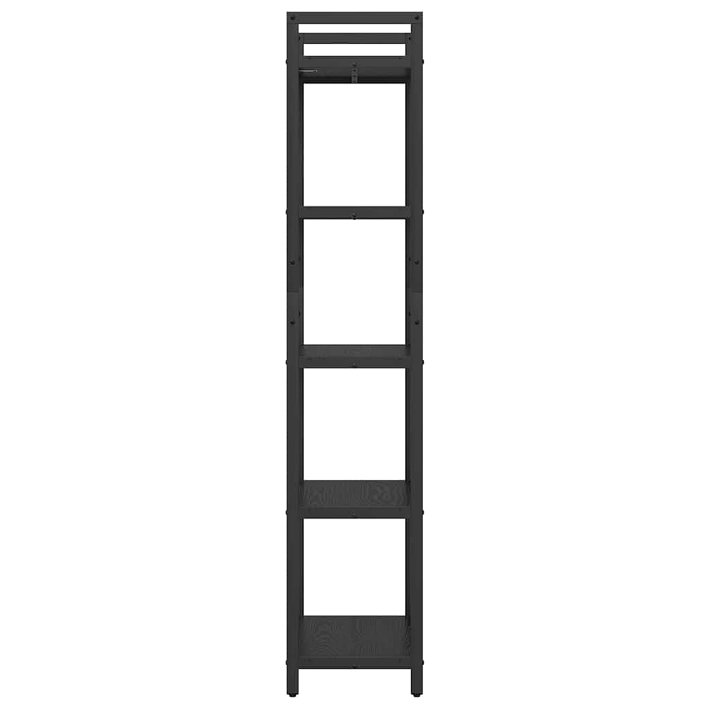 Bogreol 5 niveauer 56 x 34 x 171 cm Konstrueret træ Sort eg