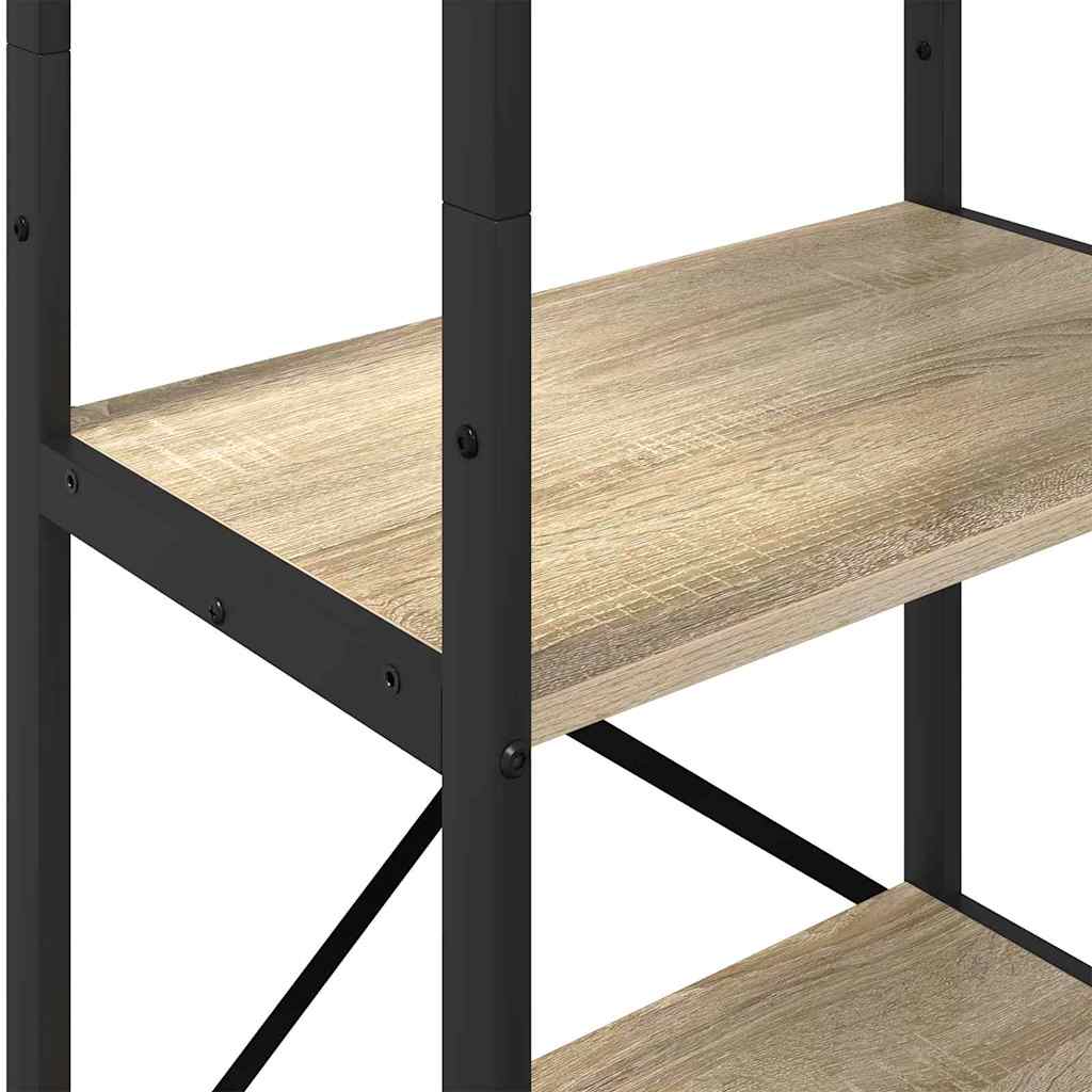 Bogreol 5 niveauer 56 x 34 x 171 cm Konstrueret træ Sonoma eg