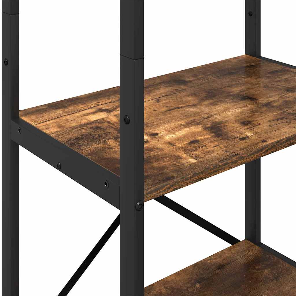 Bogreol 5 niveauer 56 x 34 x 171 cm Konstrueret træ Røget eg