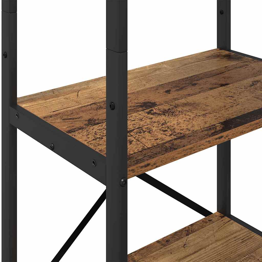 Bogreol 5 niveauer 56 x 34 x 171 cm Konstrueret træ Gammelt træ