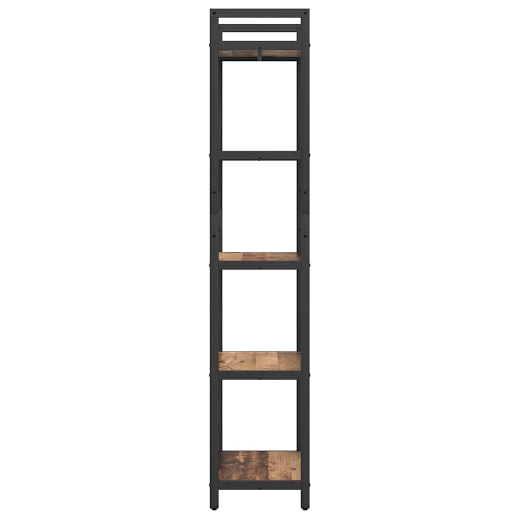 Bogreol 5 niveauer 56 x 34 x 171 cm Konstrueret træ Gammelt træ