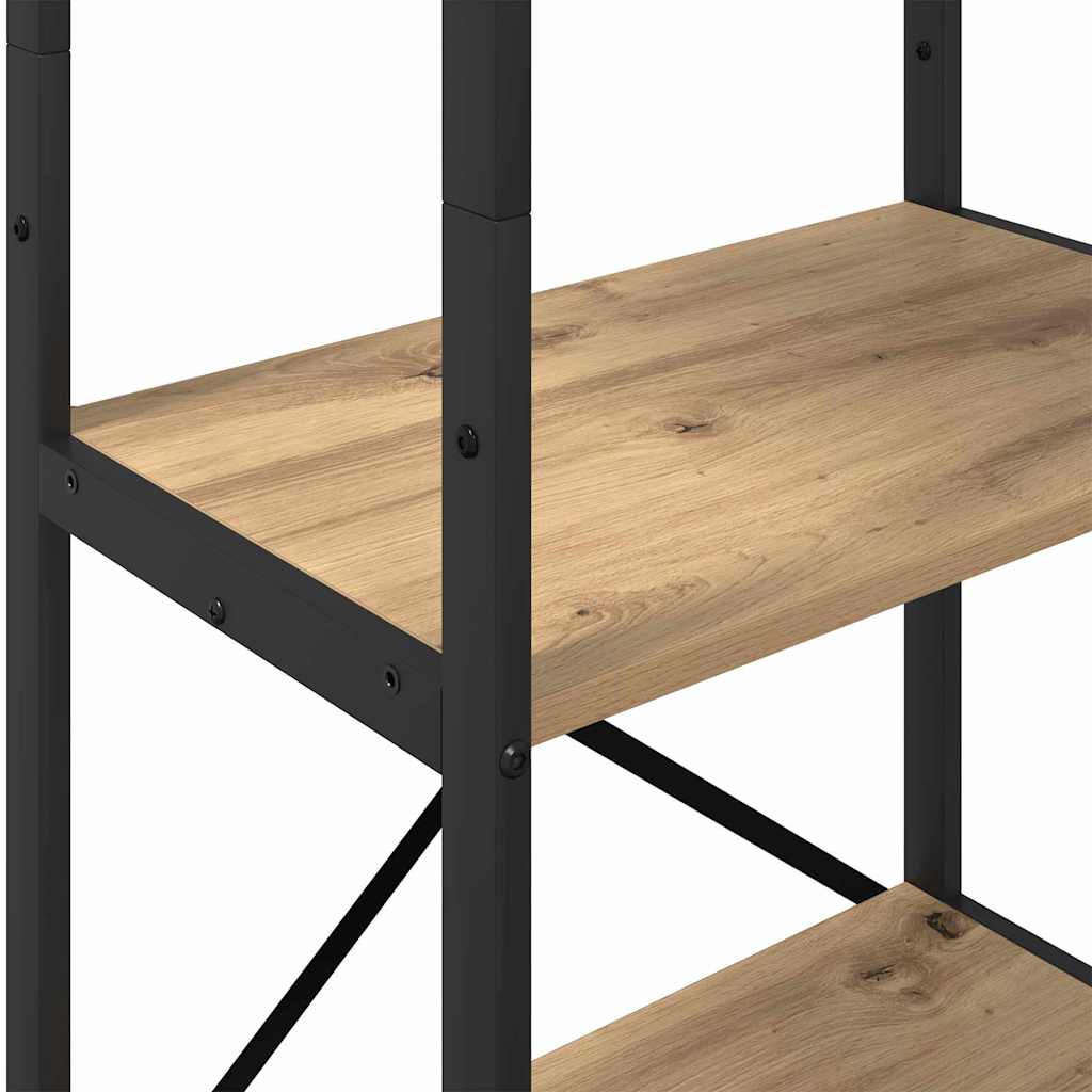 Bogreol 5 niveauer 56 x 34 x 171 cm Konstrueret træ