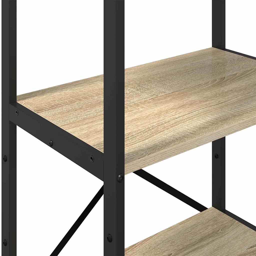 Bogreol 4 niveauer 56 x 34 x 133,5 cm Konstrueret træ Sonoma eg