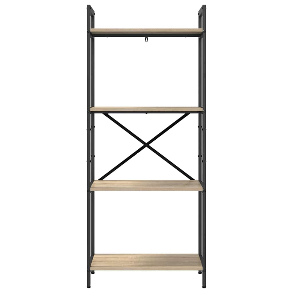 Bogreol 4 niveauer 56 x 34 x 133,5 cm Konstrueret træ Sonoma eg
