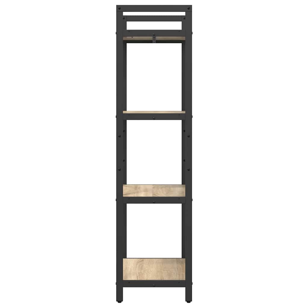 Bogreol 4 niveauer 56 x 34 x 133,5 cm Konstrueret træ Sonoma eg
