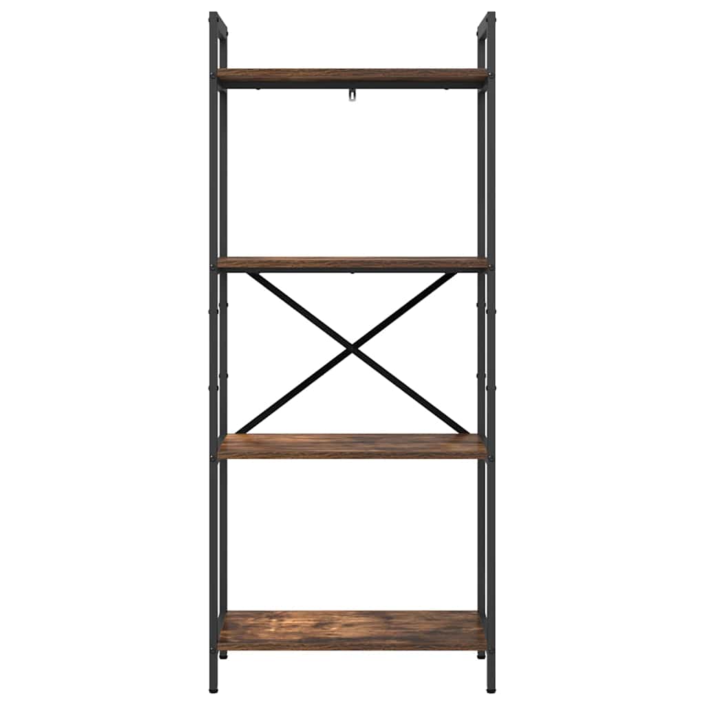 Bogreol 4 niveauer 56 x 34 x 133,5 cm Konstrueret træ Røget eg