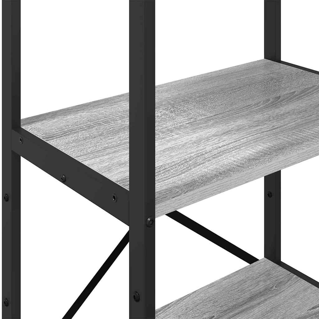 Bogreol 4 niveauer 56 x 34 x 133,5 cm Konstrueret træ
