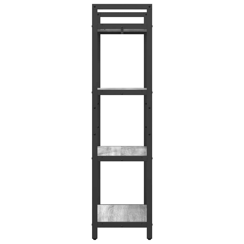 Bogreol 4 niveauer 56 x 34 x 133,5 cm Konstrueret træ