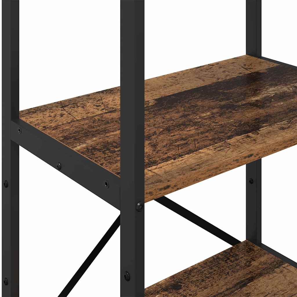 Bogreol 4 niveauer 56 x 34 x 133,5 cm Konstrueret træ