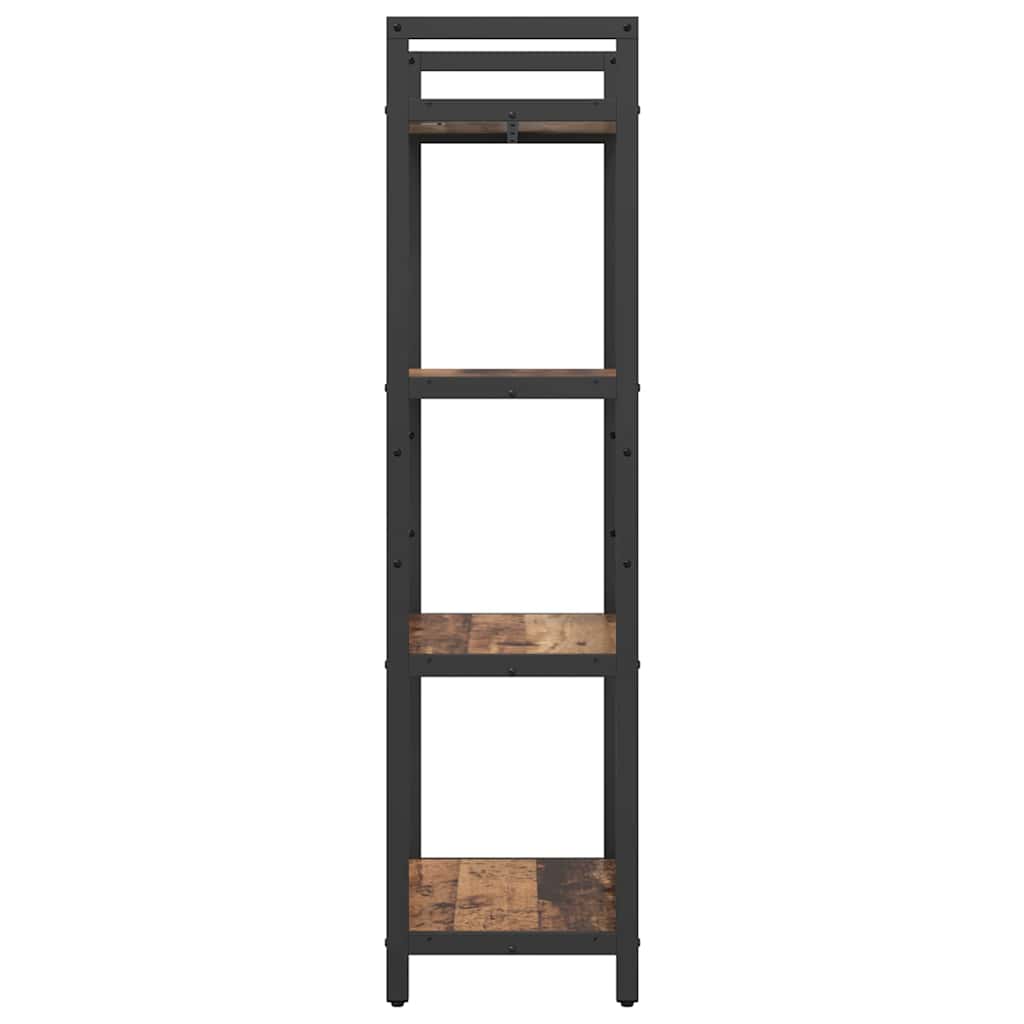 Bogreol 4 niveauer 56 x 34 x 133,5 cm Konstrueret træ
