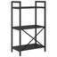Bogreol 3 niveauer 56 x 34 x 96 cm Konstrueret træ Sort eg
