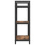 Bogreol 3 niveauer 56 x 34 x 96 cm Konstrueret træ Røget eg