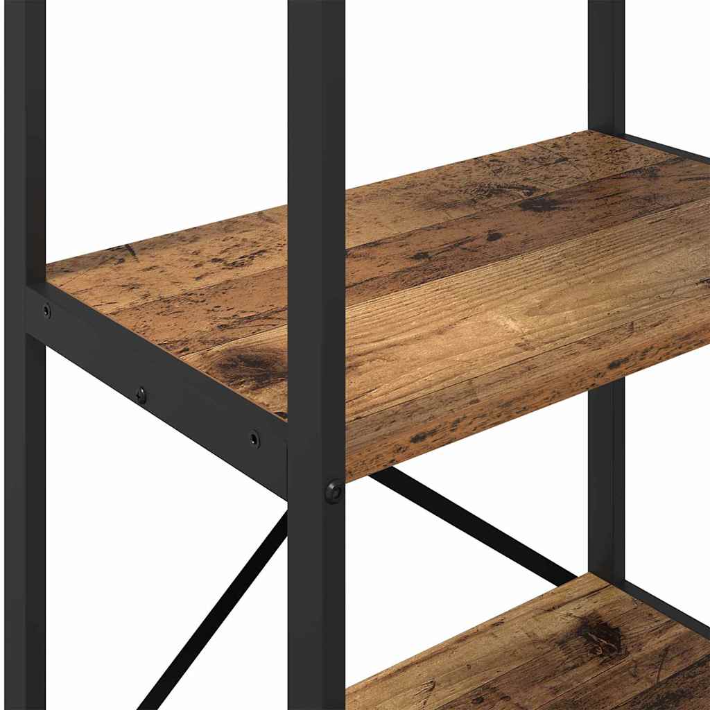 Bogreol 3 niveauer 56 x 34 x 96 cm Konstrueret træ Gammelt træ