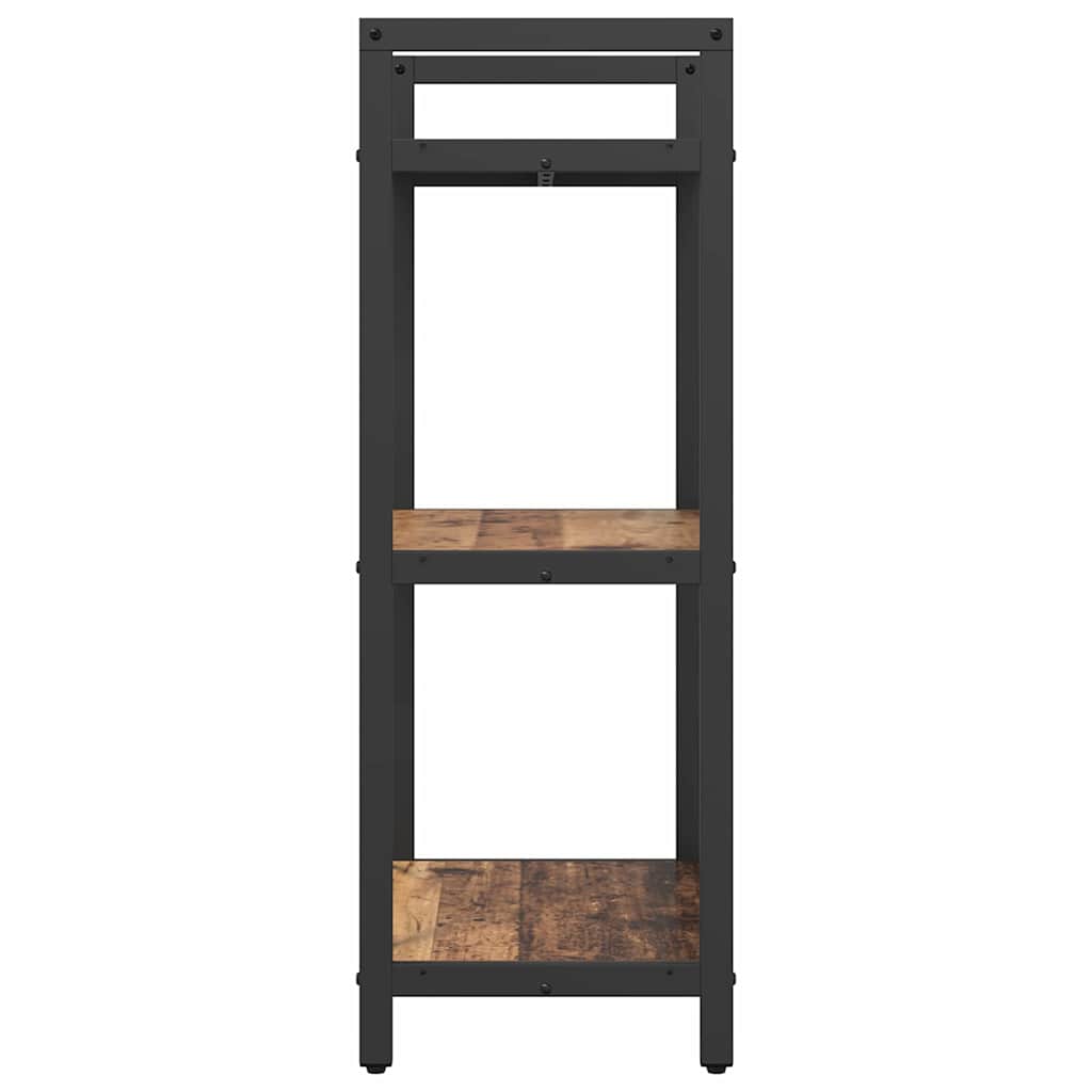 Bogreol 3 niveauer 56 x 34 x 96 cm Konstrueret træ Gammelt træ