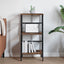Bogreol 2 niveauer 40 x 29,5 x 81 cm Konstrueret træ Røget eg