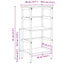 Bogreol 2 niveauer 40 x 29,5 x 81 cm Konstrueret træ