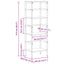 Bogreol 3 niveauer 40 x 29,5 x 115 cm Konstrueret træ