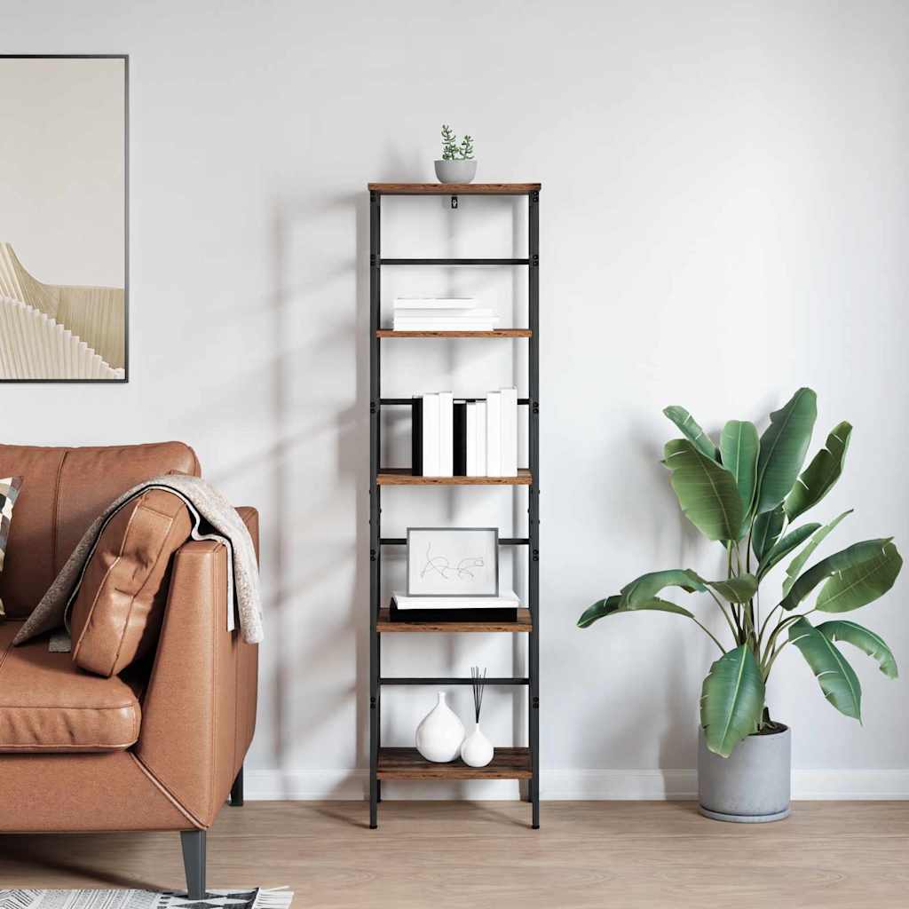 Bogreol 4 niveauer 40 x 29,5 x 149 cm Konstrueret træ