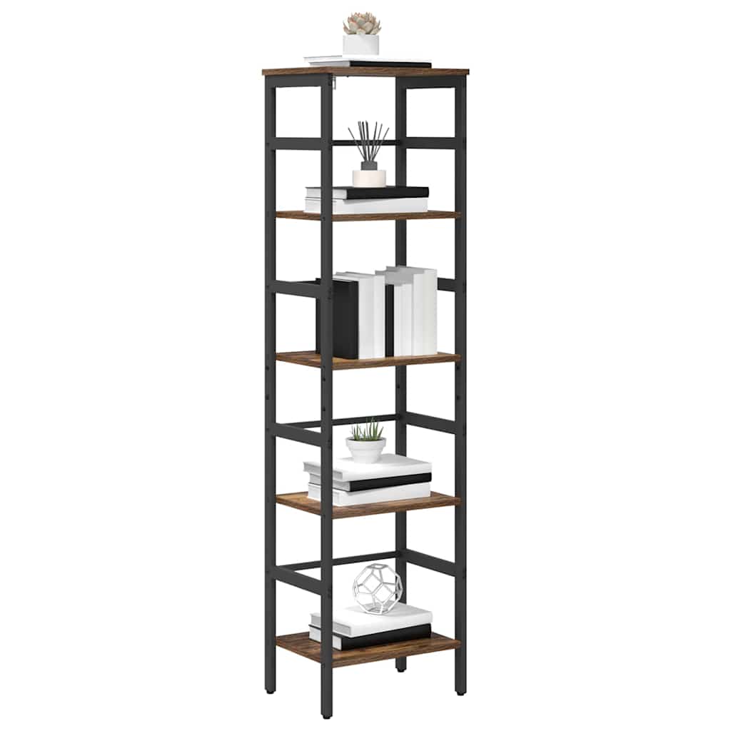 Bogreol 4 niveauer 40 x 29,5 x 149 cm Konstrueret træ
