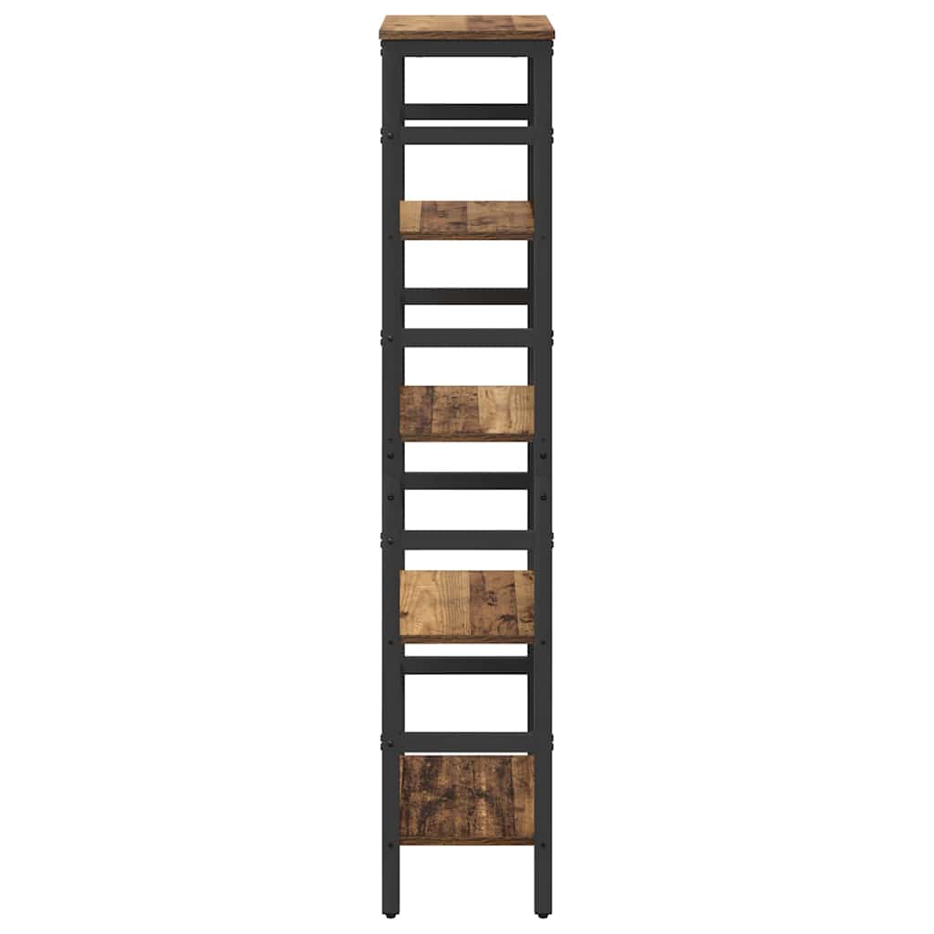Bogreol 4 niveauer 40 x 29,5 x 149 cm Konstrueret træ