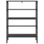 Bogreol 2 niveauer 60 x 29,5 x 81 cm Konstrueret træ Sort eg