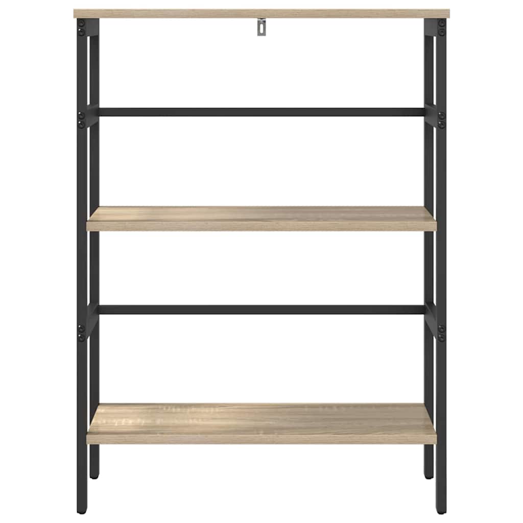 Bogreol 2 niveauer 60 x 29,5 x 81 cm Konstrueret træ Sonoma eg
