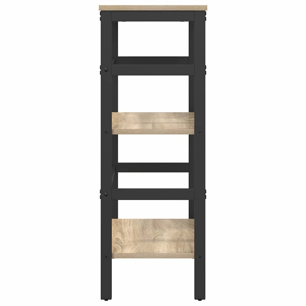 Bogreol 2 niveauer 60 x 29,5 x 81 cm Konstrueret træ Sonoma eg