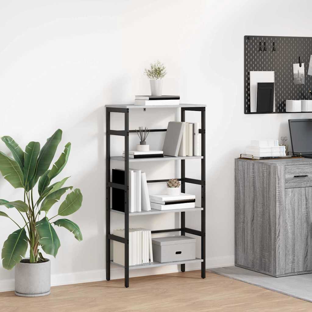 Bogreol 3 niveauer 60 x 29,5 x 115 cm Konstrueret træ