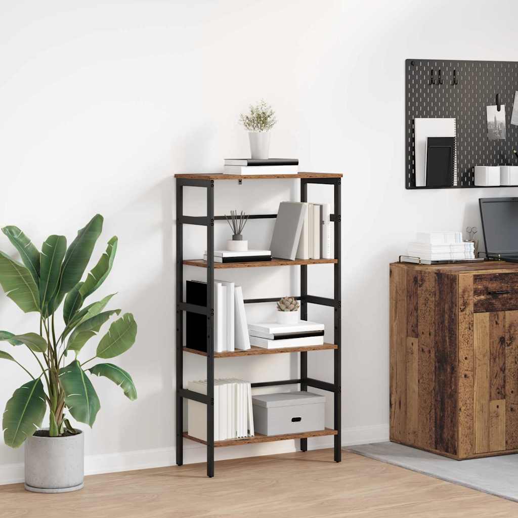 Bogreol 3 niveauer 60 x 29,5 x 115 cm Konstrueret træ