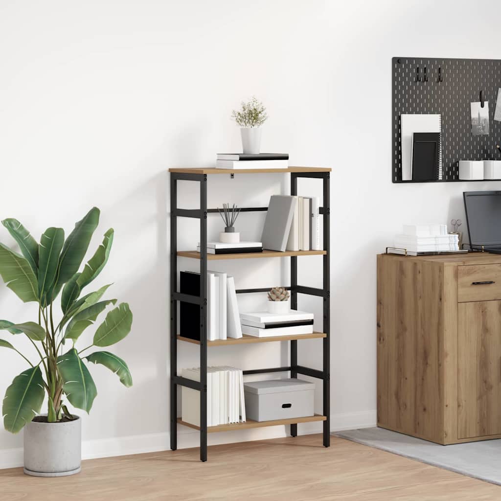 Bogreol 3 niveauer 60 x 29,5 x 115 cm Konstrueret træ