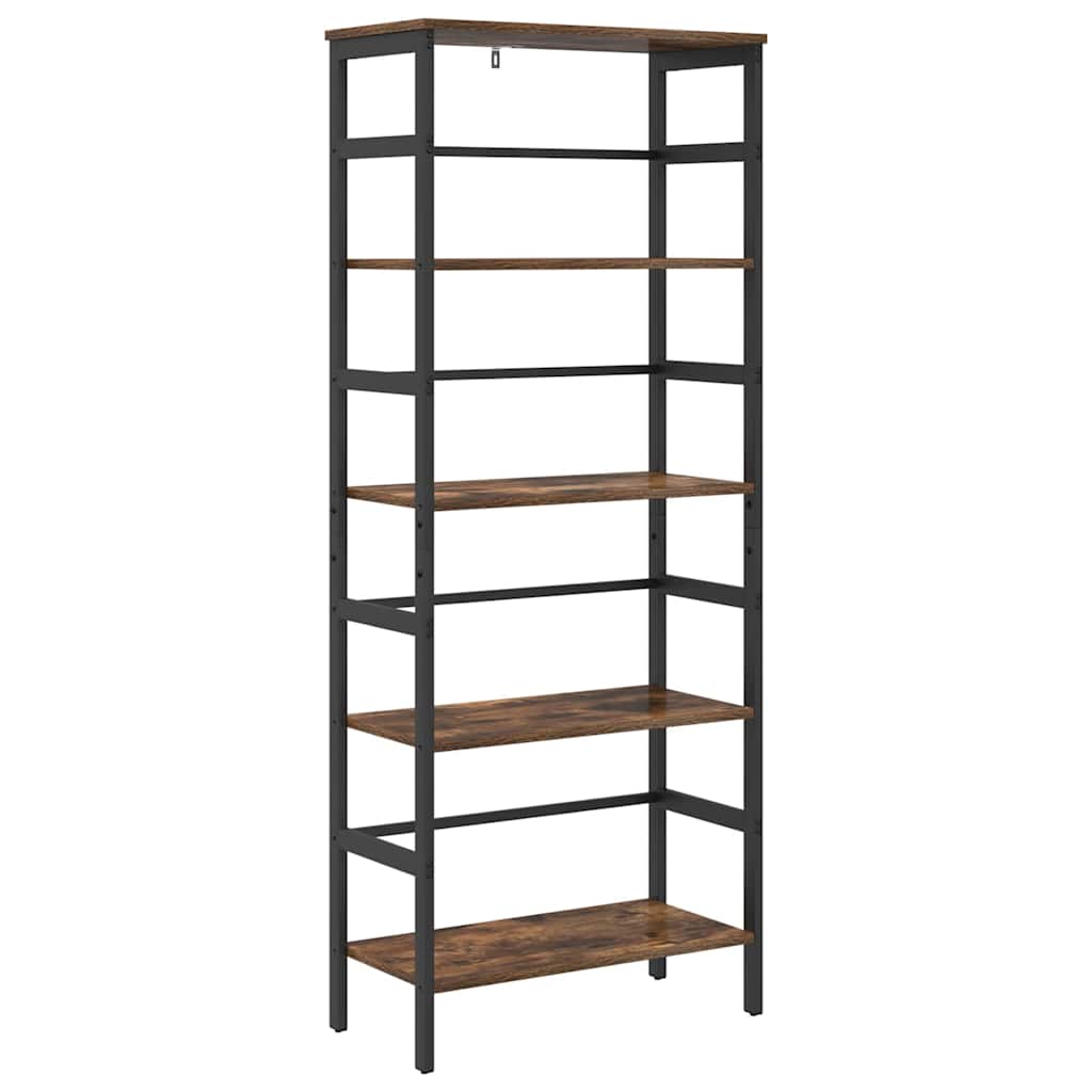 Bogreol 4 niveauer 60 x 29,5 x 149 cm Konstrueret træ Røget eg