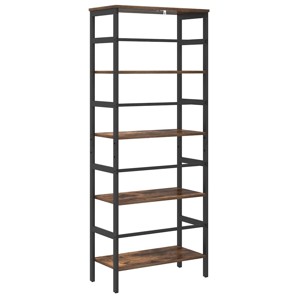 Bogreol 4 niveauer 60 x 29,5 x 149 cm Konstrueret træ Røget eg