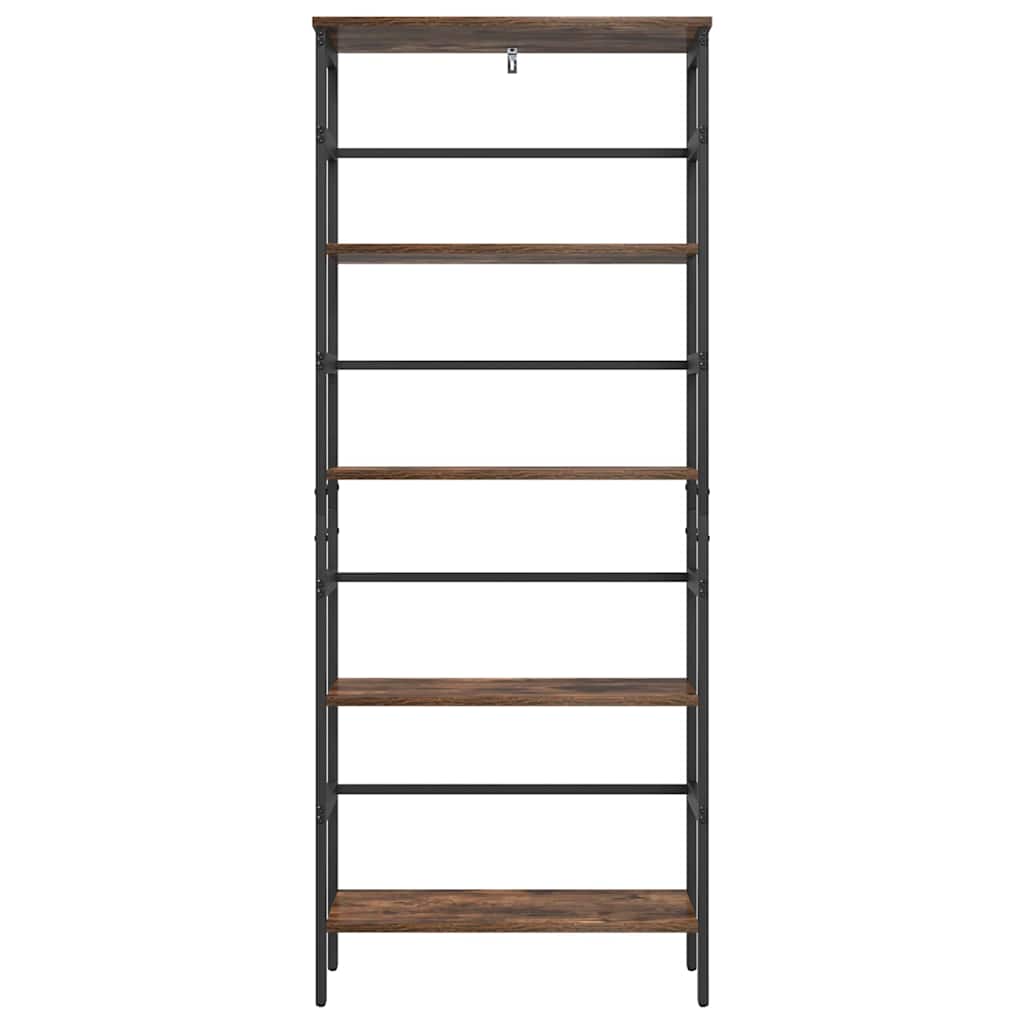 Bogreol 4 niveauer 60 x 29,5 x 149 cm Konstrueret træ Røget eg