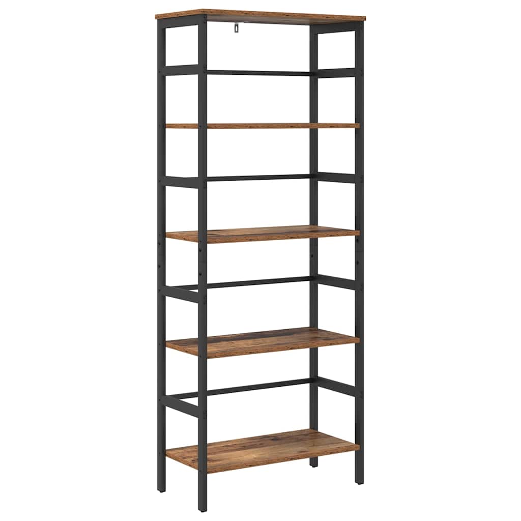 Bogreol 4 niveauer 60 x 29,5 x 149 cm Konstrueret træ