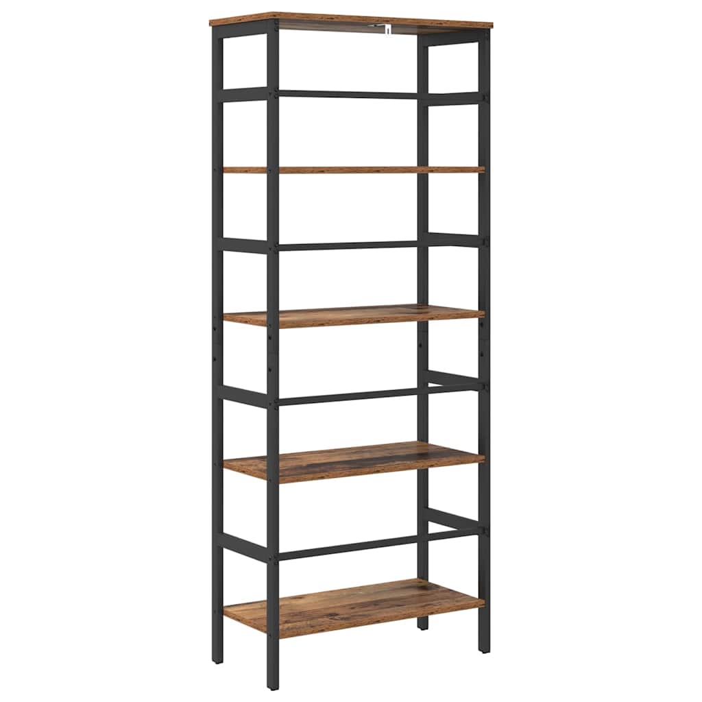 Bogreol 4 niveauer 60 x 29,5 x 149 cm Konstrueret træ