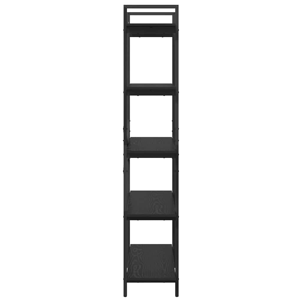 Bogreol 5 niveauer 100 x 33,5 x 178 cm Konstrueret træ Sort eg
