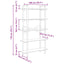 Bogreol 5 niveauer 100 x 33,5 x 178 cm Konstrueret træ Sort eg
