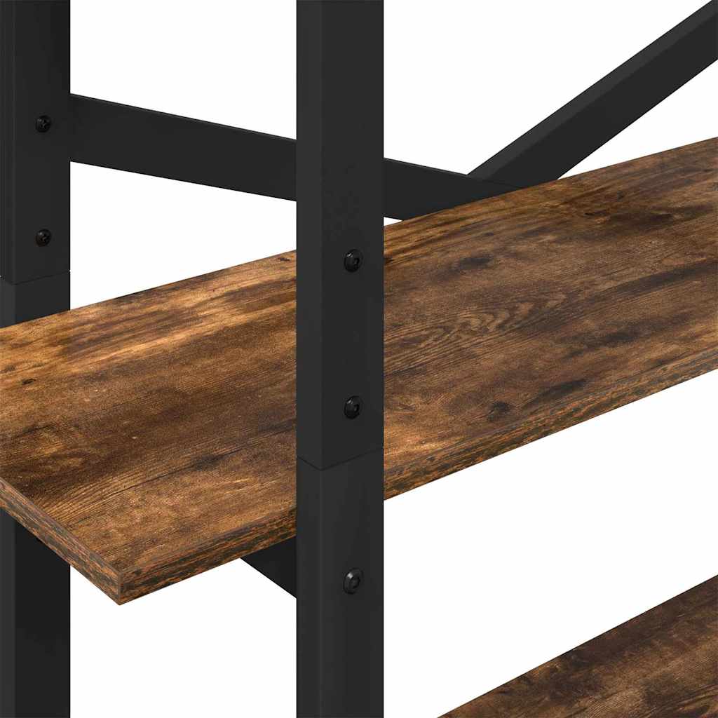 Bogreol 5 niveauer 100 x 33,5 x 178 cm Konstrueret træ Røget eg