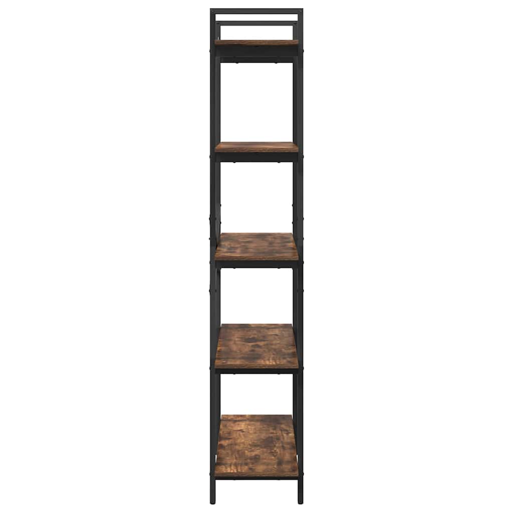 Bogreol 5 niveauer 100 x 33,5 x 178 cm Konstrueret træ Røget eg