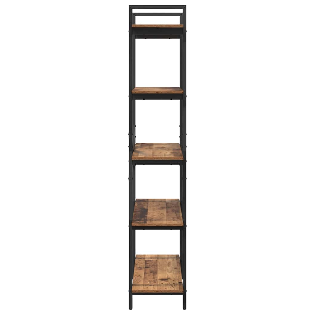 Bogreol 5 niveauer 100 x 33,5 x 178 cm Konstrueret træ